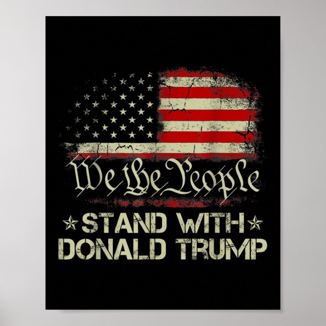 Poster Nós As Pessoas Estamos Com Donald Trump 2024 Ameri (Frente)