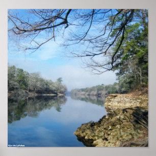 Poster Nos bancos do rio de Suwannee