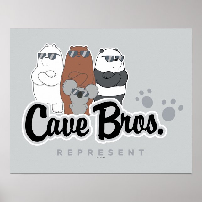 Poster Nós Bare Bears - Irmãos Cavernas. Representar (Frente)