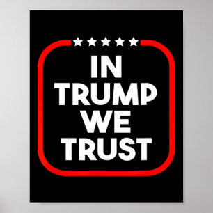 Poster Nós Confiamos em Trump Pro-trump Conservador Patri