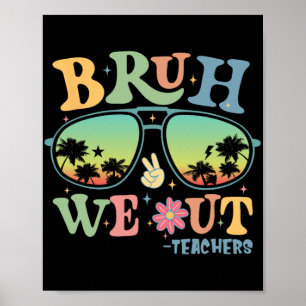 Poster Nós Descobrimos Professores Groovy Retro Feliz Dia