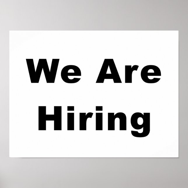 Poster Nós estamos contratando o anúncio da janela comerc (Frente)