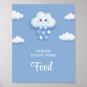 Poster Nós estamos na nuvem 99 chá de fraldas comida