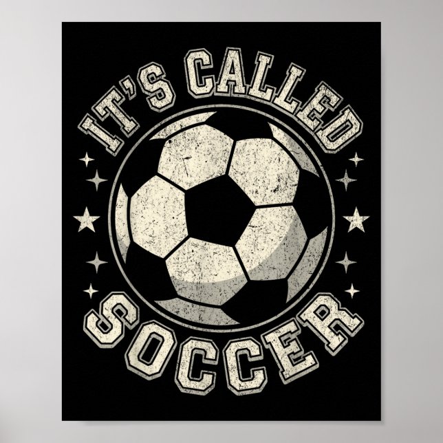 Poster Nos EUA É Chamada De Futebol Americano Não Futebol (Frente)