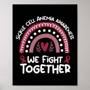 Poster Nós Lutamos Juntos Contra Anemia Célula Falsiforme