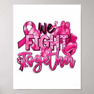 Poster Nós lutamos juntos contra o Cancer do guerreiro ro