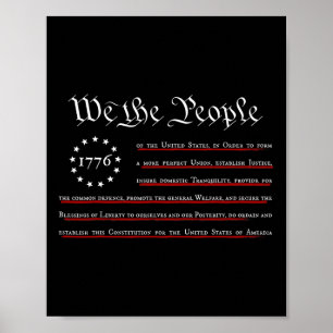 Poster Nós O Povo Preâmbulo Nós Constituição 4 De Julho
