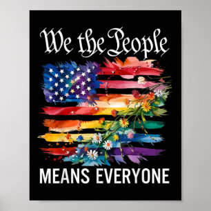 Poster Nós O Povo Significa Todos Arco-Íris Lgbt Gay Lesb