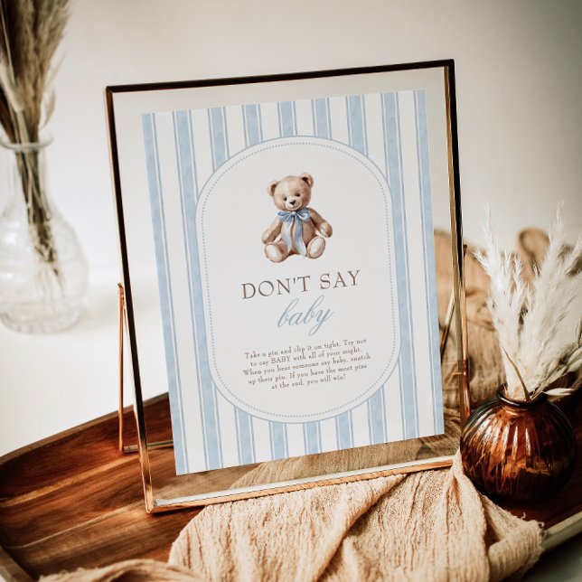 Poster Nós podemos esperar não dizer sinal de jogo de beb (Criador carregado)