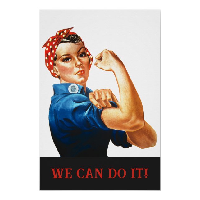 Pôster Nós podemos fazer isso Rosie the Riveter Women Pow (Frente)