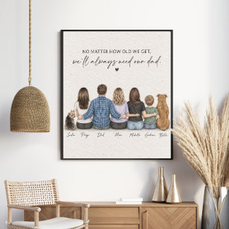 Poster Nós Sempre Precisaremos do Nosso Pai Retrato da Fa