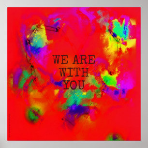 Poster Nós somos com você abstrato do coração da