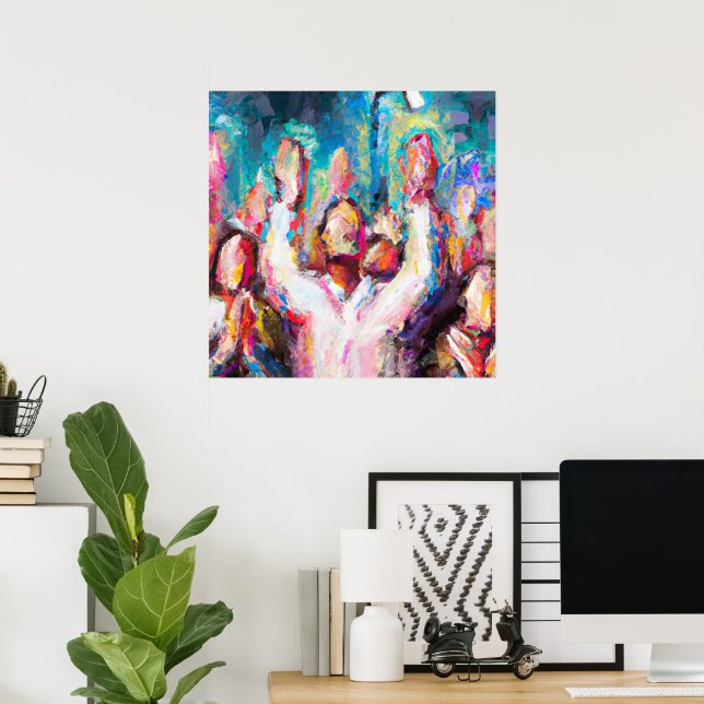 Poster Nós Te Louvamos Abstrato (Escritório em casa)