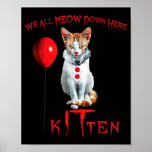 Poster Nós Todos Mia Casamente Cat Gatito Halloween Diver