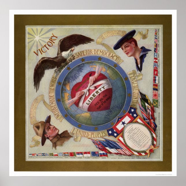 Poster Nós tornamos o mundo seguro para a democracia (Frente)