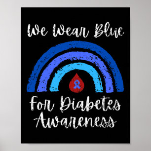 Poster Nós Usamos Azul Para o Mês de Conscientização do D