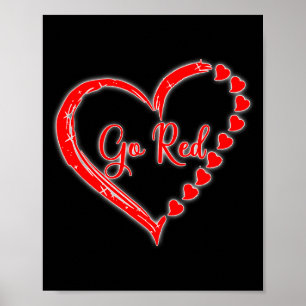 Poster Nós Usamos Vermelho Em Fevereiro Vai Vermelho Cons
