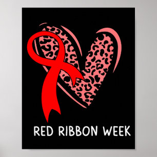 Poster Nós Usamos Vermelho Para a Semana de Conscientizaç