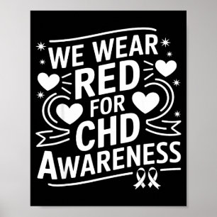 Poster Nós Usamos Vermelho Para Conscientização Sobre Doe