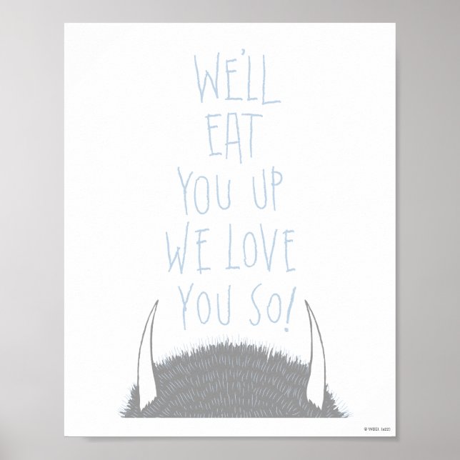 Poster Nós Vamos Te Comer! Nós Te Amamos Tanto! - Azul (Frente)