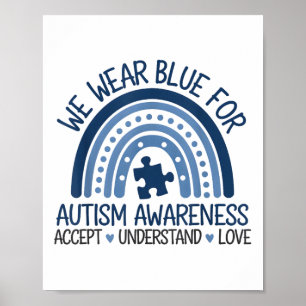 Poster Nós Vestimos Azul Para Sensibilização Autismo Acel