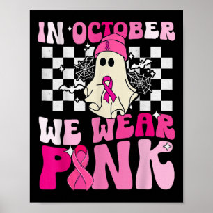 Poster Nós Vestimos Cancer de Mama de Halloween, Fantasma