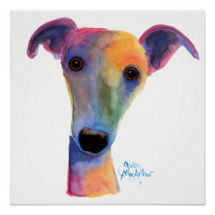 Pôster Nosey Dog Pansy de Shirley MacArthur