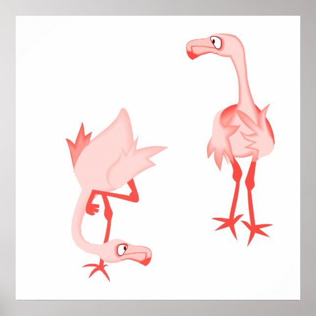 Poster Nosey flamingo (Frente)