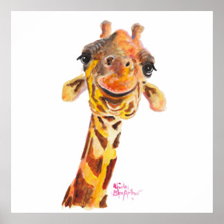 Pôster Nosey Giraffe ' Jo ' de Shirley MacArthur