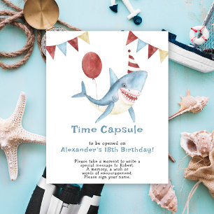 Poster Nossa Cápsula do Tempo Baby Shark 1º aniversário