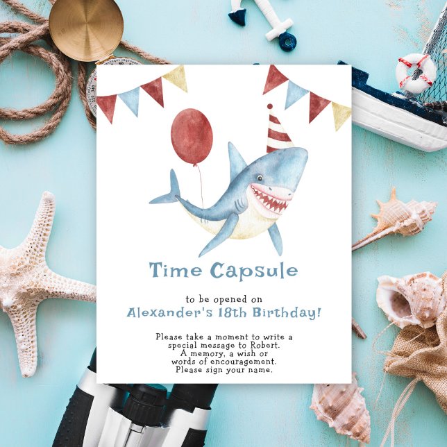 Poster Nossa Cápsula do Tempo Baby Shark 1º aniversário (Criador carregado)