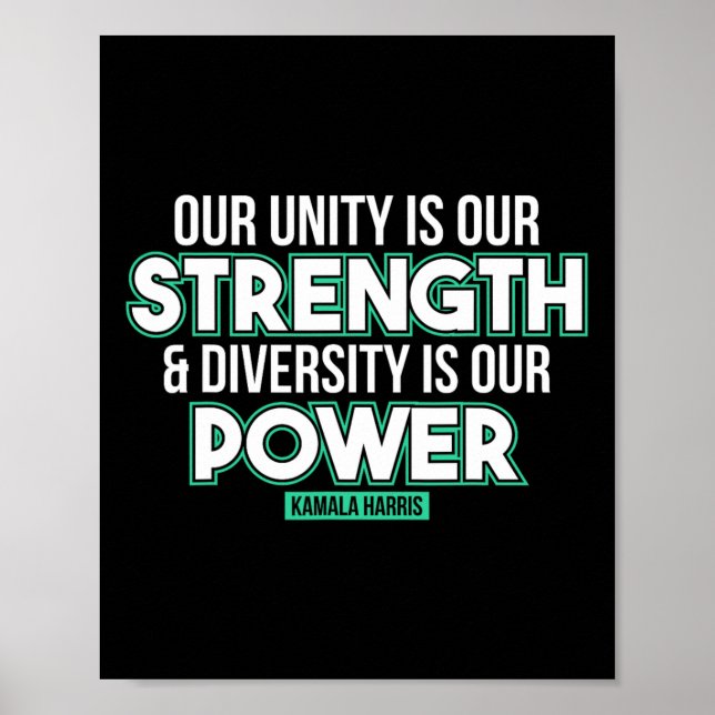 Poster Nossa Diversidade Forte É Nosso Poder Kamala Harr (Frente)