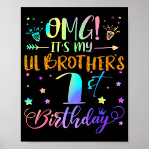 Poster Nossa, é o 1º aniversário do meu irmãozinho, doce