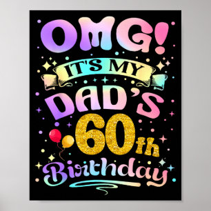 Poster Nossa É O 60º Aniversário Do Meu Pai Feliz 60 Anos