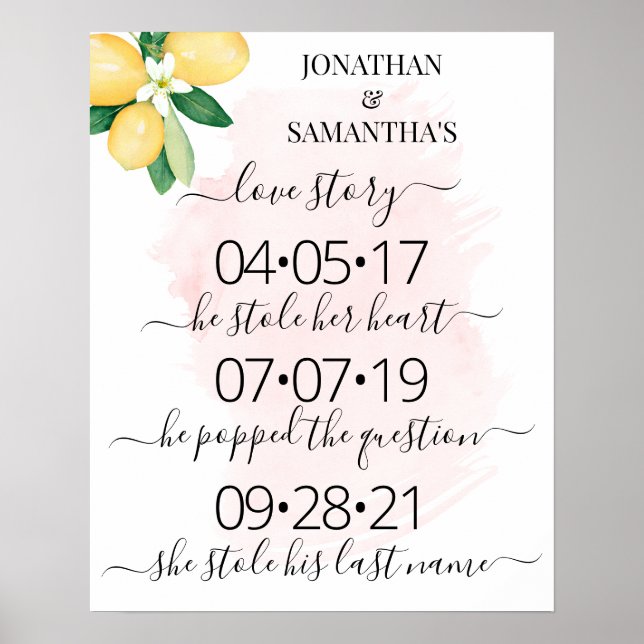 Poster Nossa História de Amor, Limões de Melhor Dia, Casa (Frente)