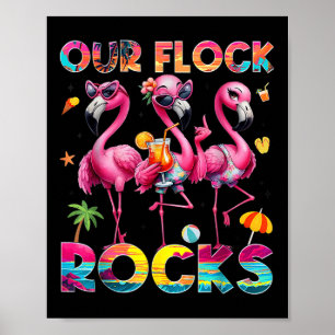 Poster Nossa Manada é Incrível Flamingo Férias de Verão F