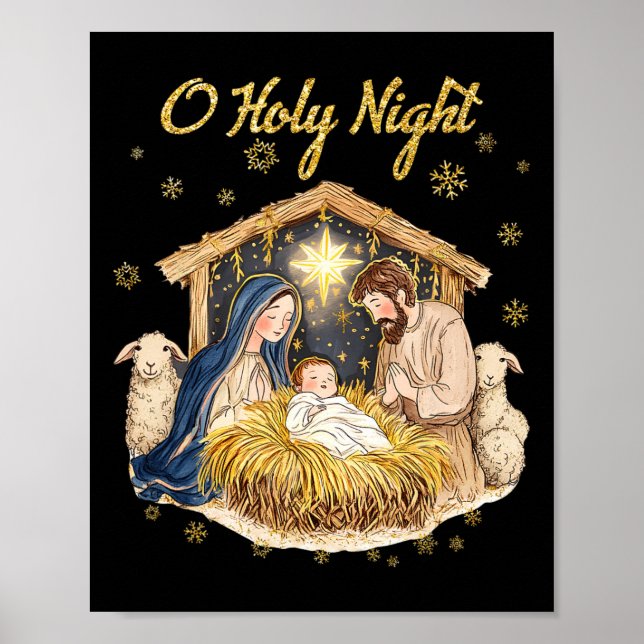 Poster Nossa Noite Religiosa Cena de Natal F (Frente)