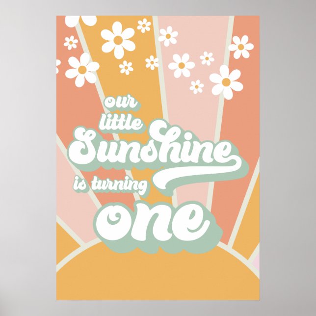 Poster Nossa pequena Sunshine é um banner de aniversário  (Frente)