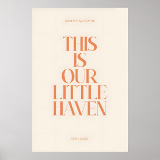 Poster Nossa Pequena Tipografia Haven, Laranja Serif em