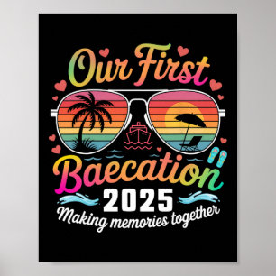 Poster Nossa Primeira Baecation 2025 Camisa de Casal de C