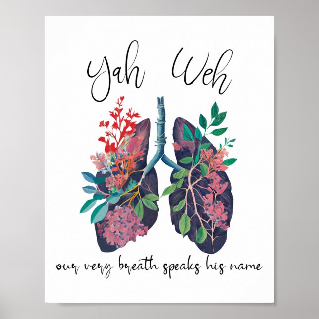 Poster Nossa Própria Respiração Fala Seu Nome Yhwh Christ (Frente)