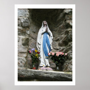 Poster Nossa senhora da fotografia de Lourdes