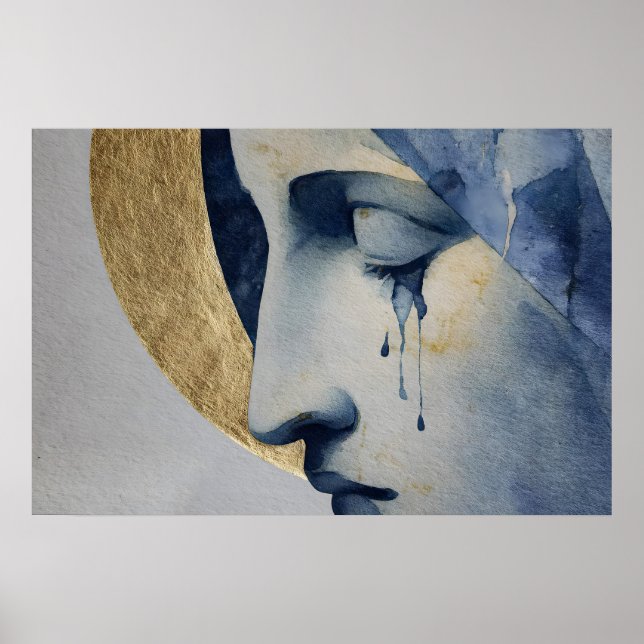 Poster Nossa Senhora das Dores – Aquarela Maria Minimalis (Frente)