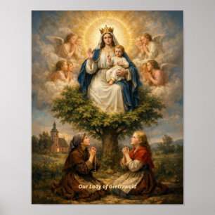 Poster Nossa Senhora de Gietrzwald Arte Impressa