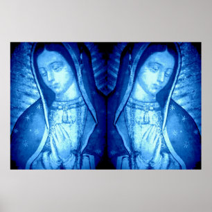 POSTER NOSSA SENHORA DE GUADALUPE AZUL