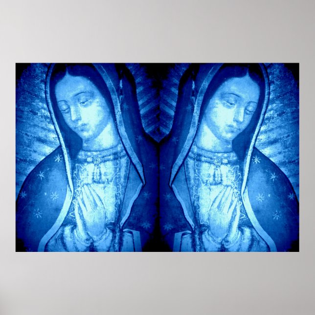 POSTER NOSSA SENHORA DE GUADALUPE AZUL (Frente)