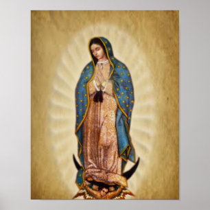 Poster Nossa Senhora de Guadalupe Imagem Devocional.