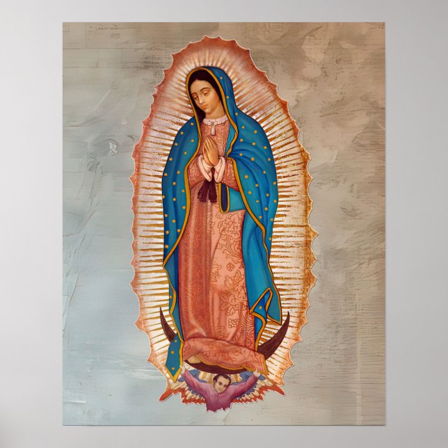 Poster Nossa Senhora de Guadalupe La Morenita (Frente)