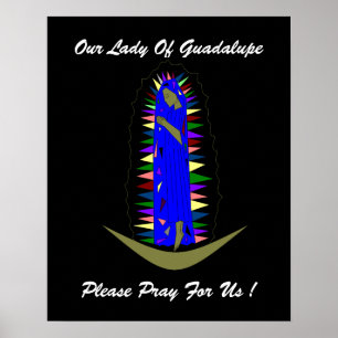 Pôster Nossa Senhora de Guadalupe reze por nós!