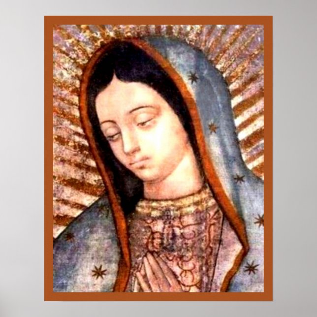 Poster Nossa Senhora de Guadalupe Tilma Virgem Mary Bust (Frente)